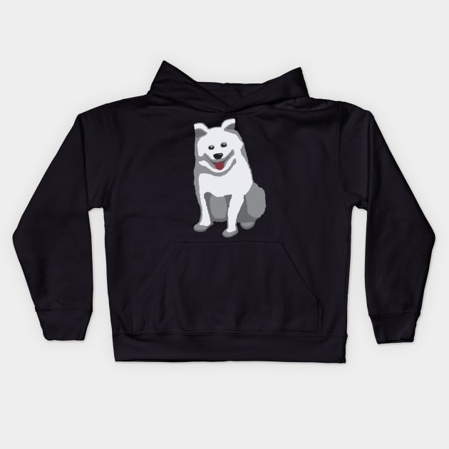 American Eskimo Dog Kids Hoodie by yellowkats